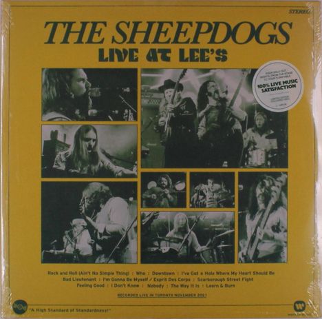 The Sheepdogs: Live At Lee's (Limited Editon) (Colored Vinyl), 2 LPs