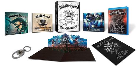 Motörhead: End Of The Wörld (Limited-Edition-Boxset), 2 DVDs und 4 CDs