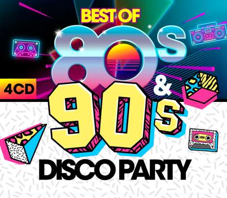 Best Of 80s &amp; 90s Disco Party, 4 CDs