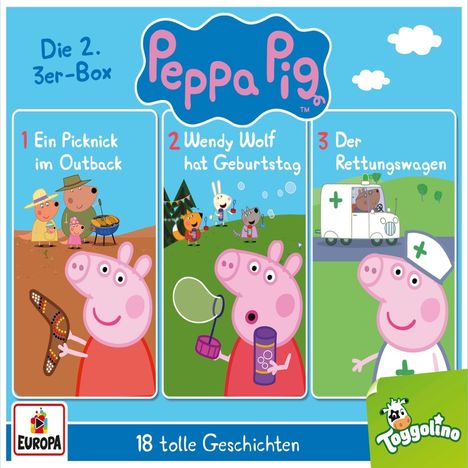 Peppa Pig - Die 2. 3er Box (Folgen 4,5,6), 3 CDs