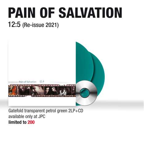 Pain Of Salvation: 12:5 (Reissue 2021) (180g) (Limited Edition) (Transparent Petrol Green Vinyl), 2 LPs und 1 CD