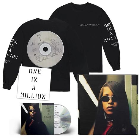 Aaliyah: One In A Million/Sweatshirt Box /Size M, 1 CD und 1 T-Shirt