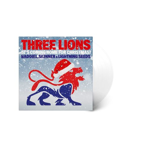 David Baddiel, Frank Skinner &amp; TheLightning Seeds: Three Lions (It's Coming Home For Christmas) (White Vinyl), Single 7"