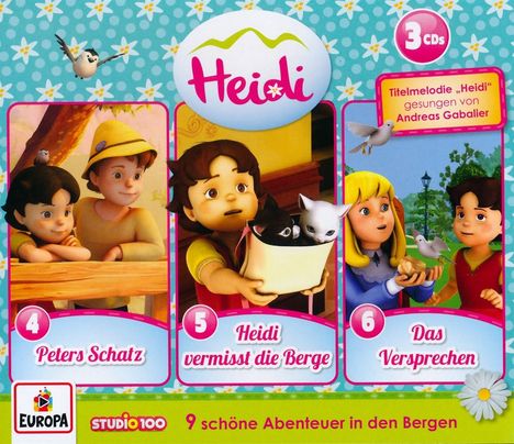 Heidi 02.- 3er Box (Folgen 4,5,6) (CGI Version), 3 CDs