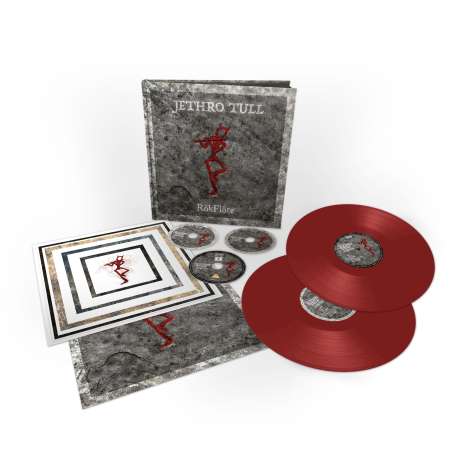 Jethro Tull: RökFlöte (Limited Numbered Deluxe Edition) (Dark Red Vinyl), 2 LPs, 2 CDs und 1 Blu-ray Disc
