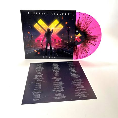 Electric Callboy (ex-Eskimo Callboy): Rehab (Reissue 2023) (180g) (Limited Edition) (Transparent Neon Pink/Black Splatter Vinyl), LP