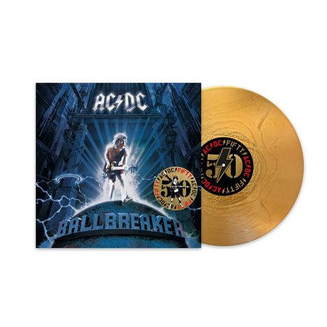 AC/DC: Ballbreaker (50th Anniversary) (180g) (Limited Edition) (Golden Vinyl) (+ Artwork Print), LP