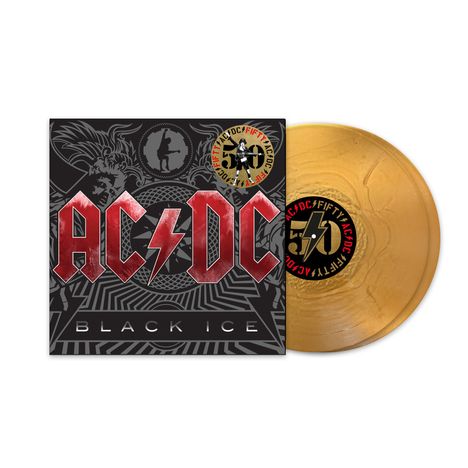 AC/DC: Black Ice (50th Anniversary) (180g) (Limited Edition) (Gold Nugget Vinyl) (+ Artwork Print), 2 LPs