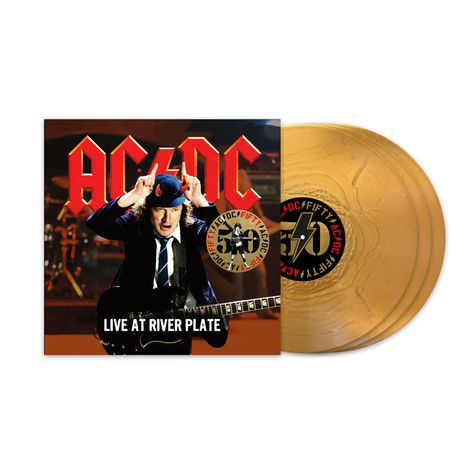 AC/DC: Live At River Plate (50th Anniversary) (180g) (Limited Edition) (Gold Nugget Vinyl) (+ Artwork Print), 3 LPs