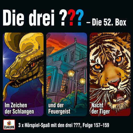 Die drei ??? 52. Box (Folgen 157 - 159), 3 CDs