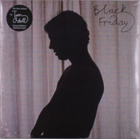 "Black Friday" ist handschriftlich notiert. Eine schwarze Silhouette einer Person vor hellen Vorhängen.