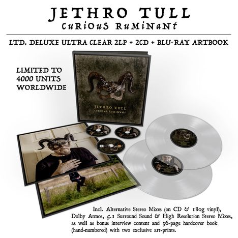 Jethro Tull: Curious Ruminant (Limited Deluxe Edition) (Ultra Clear 2LP + 2CD + Blu-ray Artbook &amp; 2 photo prints), 2 LPs, 2 CDs und 1 Blu-ray Disc