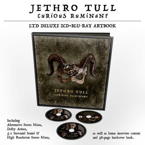 Jethro Tull: Curious Ruminant (Limited Deluxe Edition) (2CD + Blu-ray Artbook), 2 CDs und 1 Blu-ray Disc