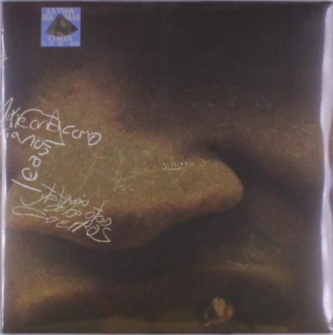 Text: „La Vida Breve“, „Orfila“ und handschriftliche Notizen. Dunkles, abstraktes Kunstwerk mit organischen Formen.