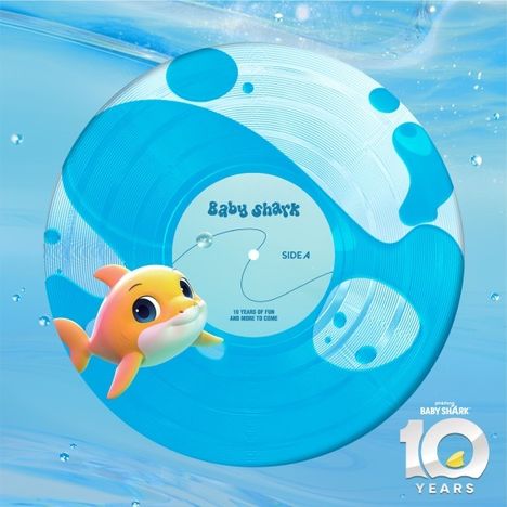 Pinkfong: Baby Shark (10 Years Limited Edition) (Clear Liquid Filled Vinyl), LP