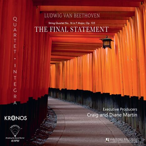 "Ludwig van Beethoven The Final Statement, String Quartet No. 16 in F Major, Op. 135. Oranger Holzpfad mit Laterne."
