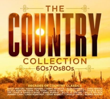 "The Country Collection 60s 70s 80s. Dekaden der Country-Klassiker." Sonnenuntergang mit Kakteen im Hintergrund.