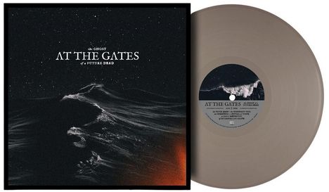 Text: "the GHOST AT THE GATES of a FUTURE DEAD". Schwarzes Cover mit stürmischen Wellen und einem beigen Vinyl.