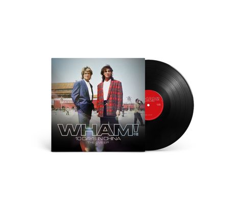"WHAM! 10 DAYS IN CHINA - THE LIVE EP." Zwei Personen in Anzügen stehen vor einem historischen Gebäude. Vinly Cover.