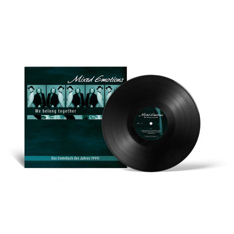 "Mixed Emotions", "We belong together", "Das Comeback des Jahres 1999!". Vinyl mit Cover in Grüntönen, Gruppenbilder.