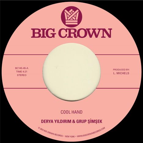 Derya Yıldırım: Cool Hand / Yakamoz (Limited Indie Edition), Single 7"