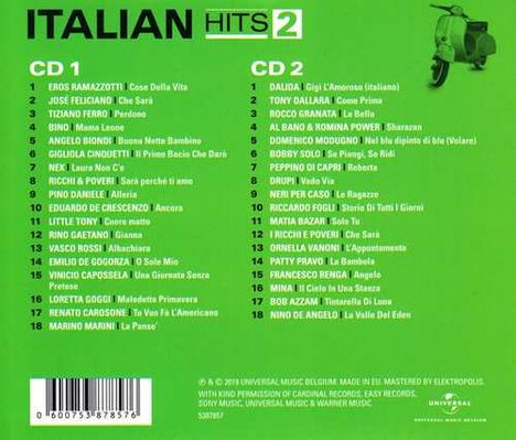 Italian Hits 2, 2 CDs