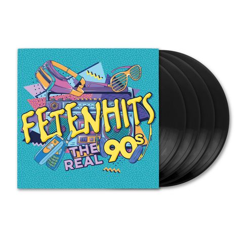 Fetenhits - The Real 90's, 4 LPs