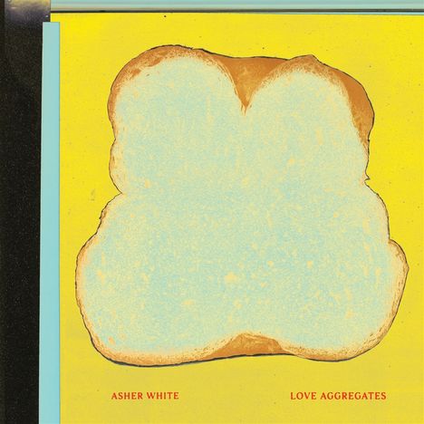 Text "Asher White" und "Love Aggregates". Illustration von Toast auf gelbem Hintergrund.