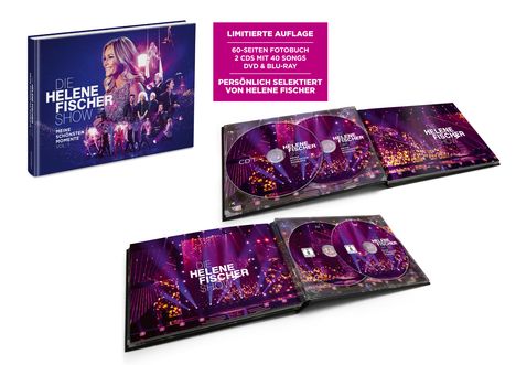 Helene Fischer: Die Helene Fischer Show: Meine schönsten Momente (Limited Edition), 2 CDs, 1 DVD, 1 Blu-ray Disc und 1 Buch