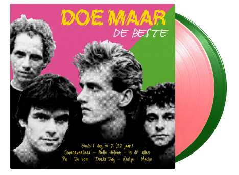 Doe Maar: De Beste (180g) (Limited Numbered Edition) (LP1: Pink Vinyl/LP2: Light Green Vinyl), 2 LPs