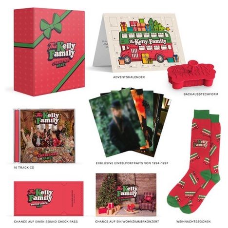 The Kelly Family: Christmas Party (Limited Fanbox), 1 CD und 1 Merchandise