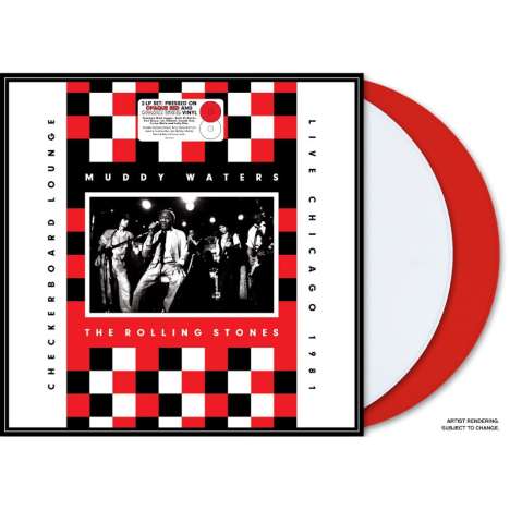 Muddy Waters &amp; The Rolling Stones: Live At Checkerboard Lounge Chicago 1981 (180g) (Opaque Red Vinyl &amp; Opaque White Vinyl), 2 LPs