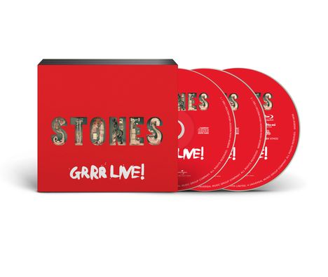 The Rolling Stones: GRRR Live! (Live At Newark 2012), 2 CDs und 1 Blu-ray Disc