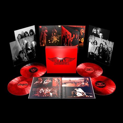 Aerosmith: Greatest Hits (180g) (Limited Super Deluxe Edition) (Red &amp; Black Swirl Vinyl), 4 LPs