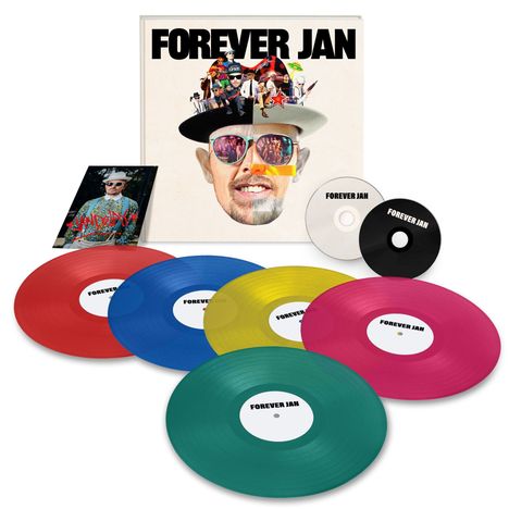 Jan Delay: Forever Jan - 25 Jahre Jan Delay (180g) (limitierte Fanbox mit signiertem Foto) (Colored Vinyl), 3 CDs und 4 LPs