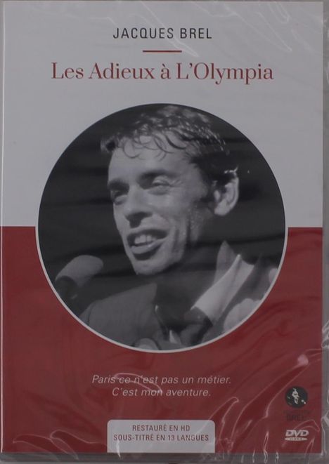 Jacques Brel (1929-1978): Les Adieux À L'Olympia, DVD