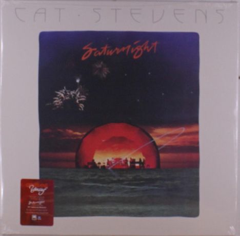 "Saturnight" in Rot. Darunter ein nächtliches Meer, über dem ein großer, roter Halbkreis leuchtet.