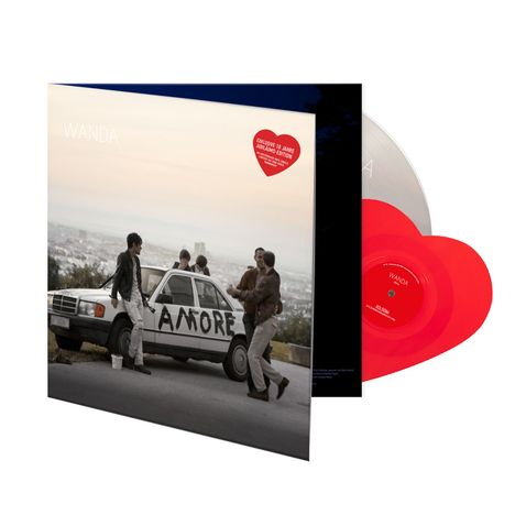 Wanda: Amore (exklusive 10 Jahre Jubiläums-Edition) (+ exklusive Heart Shaped 12" in rot mit zwei Bonustracks), 1 LP und 1 Single 12"