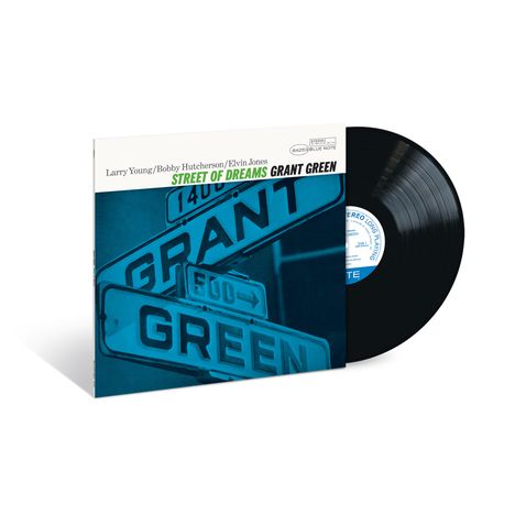 "Street of Dreams" von Grant Green mit Larry Young, Bobby Hutcherson, Elvin Jones. Schilder "Grant" und "Green". Vinyl-Platte.