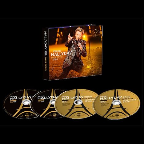 Johnny Hallyday: Live Tour Eiffel 2000 (25eme Anniversaire), 2 CDs und 2 DVDs