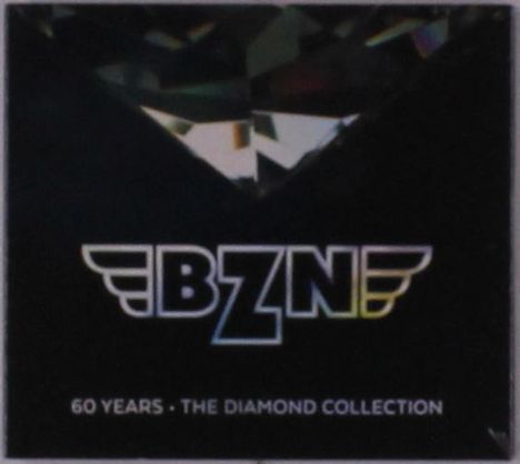 Logo mit den Texten: "60 YEARS · THE DIAMOND COLLECTION" und "BZN" mit Flügelmotiven. Oberer Teil zeigt einen Diamanten.
