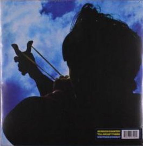 Text unten: "Eckernförde - FL9-024777/940121." Silhouette einer Person mit Schleuder vor blauem Himmel.