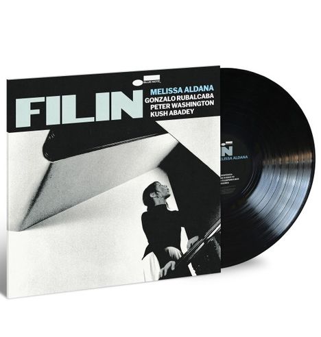 Text: "FILIN", "MELISSA ALDANA", "GONZALO RUBALCABA", "PETER WASHINGTON", "KUSH ABADEY". Schwarzes Vinyl, s/w-Foto Musiker.
