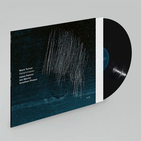 Schwarzes Vinyl in Hülle, "Mark Turner Patternmaster" mit Kratzmuster auf dunklem Hintergrund.