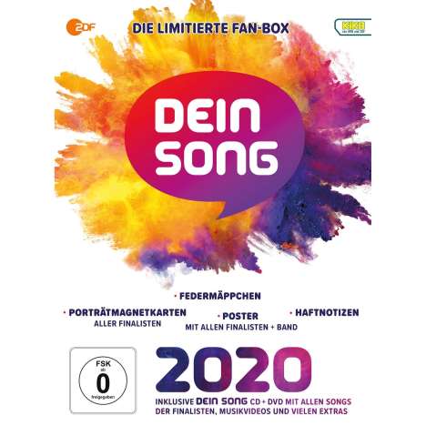 Dein Song 2020 (Die limitierte Fanbox), 1 CD, 1 DVD und 1 Merchandise