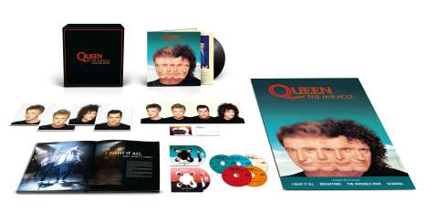 Queen: The Miracle (2022 Edition) (Limited Super Deluxe Collector's Edition), 5 CDs, 1 DVD, 1 Blu-ray Disc und 1 LP