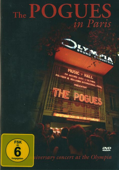 The Pogues: The Pogues In Paris 2012 (30th Anniversary Concert), DVD