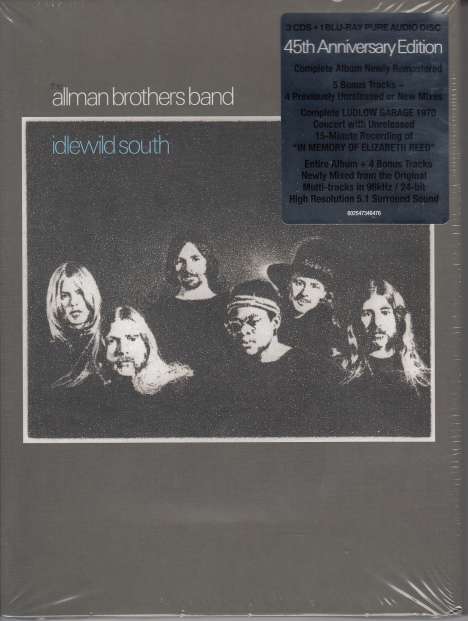 The Allman Brothers Band: Idlewild South (45th Anniversary Edition) (Limited Super Deluxe Edition), 3 CDs und 1 Blu-ray Audio