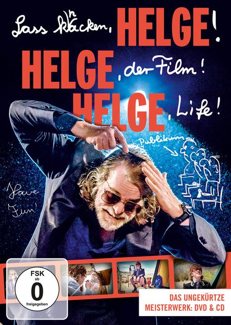 Helge Schneider: Lass knacken, Helge! Helge, der Film! Helge Life! (DVD + CD), 1 DVD und 1 CD