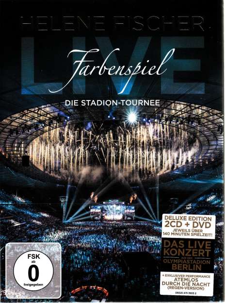Helene Fischer: Farbenspiel Live - Die Stadion-Tournee (Deluxe Edition), 2 CDs und 1 DVD